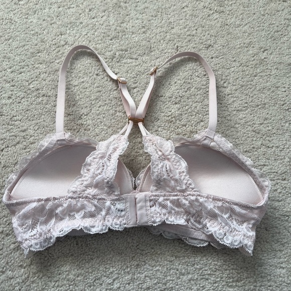 AERIE BABY PINK LACE 32B BRALETTE WITH ADJUSTABLE STRAPS - Picture 3 of 6